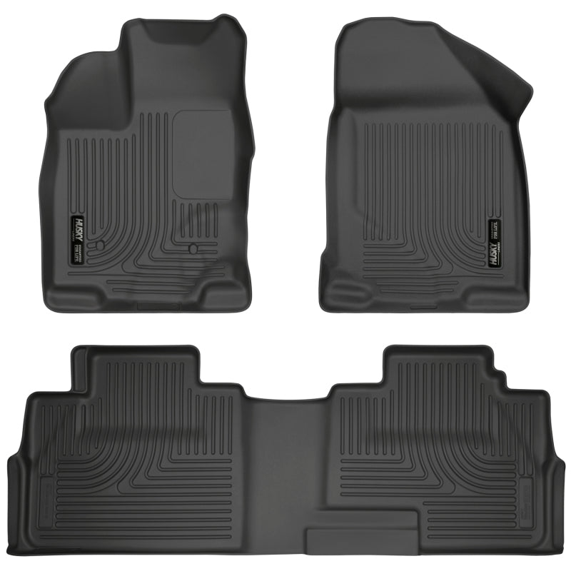 Husky Liners 07-13 Ford Edge / 07-13 Lincoln MKX Weatherbeater Black Front & 2nd Seat Floor Liners-thumbmail-2
