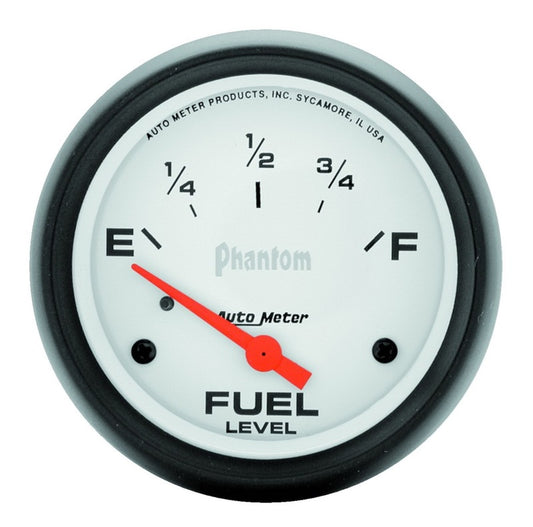 AutoMeter Gauge Fuel Level 2-5/8in. 240 Ohm(e) to 33 Ohm(f) Elec Phantom