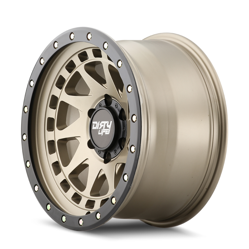 Dirty Life 9311 Enigma Pro 17x9/5x127 BP/-12mm Offset/71.5mm Hub Satin Gold Wheel - Beadlock-thumbmail-3