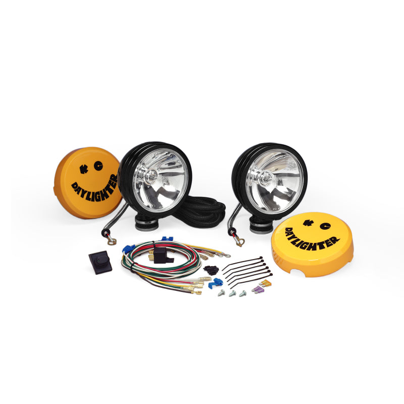 KC HiLiTES Daylighter 6in. Halogen Light 100w Spot Beam (Pair Pack System) - Black SS-thumbmail-2