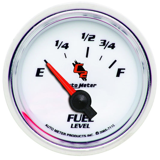 AutoMeter Gauge Fuel Level 2-1/16in. 73 Ohm(e) to 10 Ohm(f) Elec C2