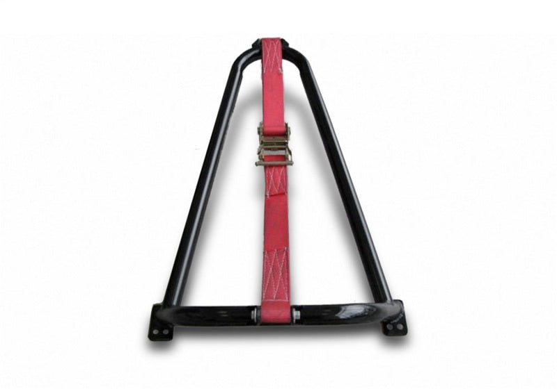 N-Fab Bed Mounted Tire Carrier Universal - Gloss Black - Red Strap-thumbmail-2