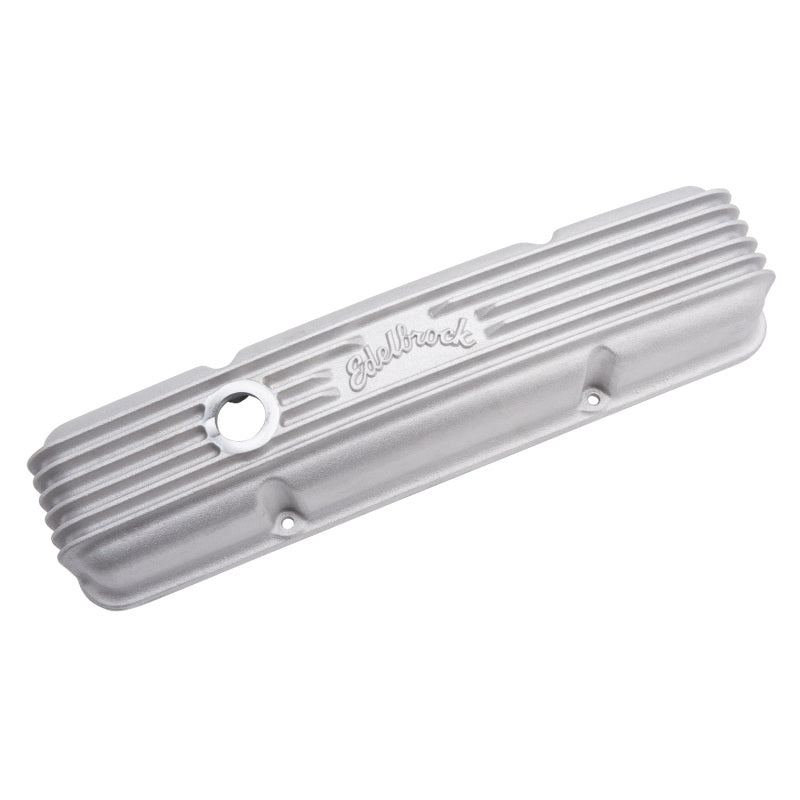 Edelbrock Valve Cover Classic Series Chevrolet 1959-1986 262-400 CI V8 w/ Breather Holes Satin-thumbmail-10