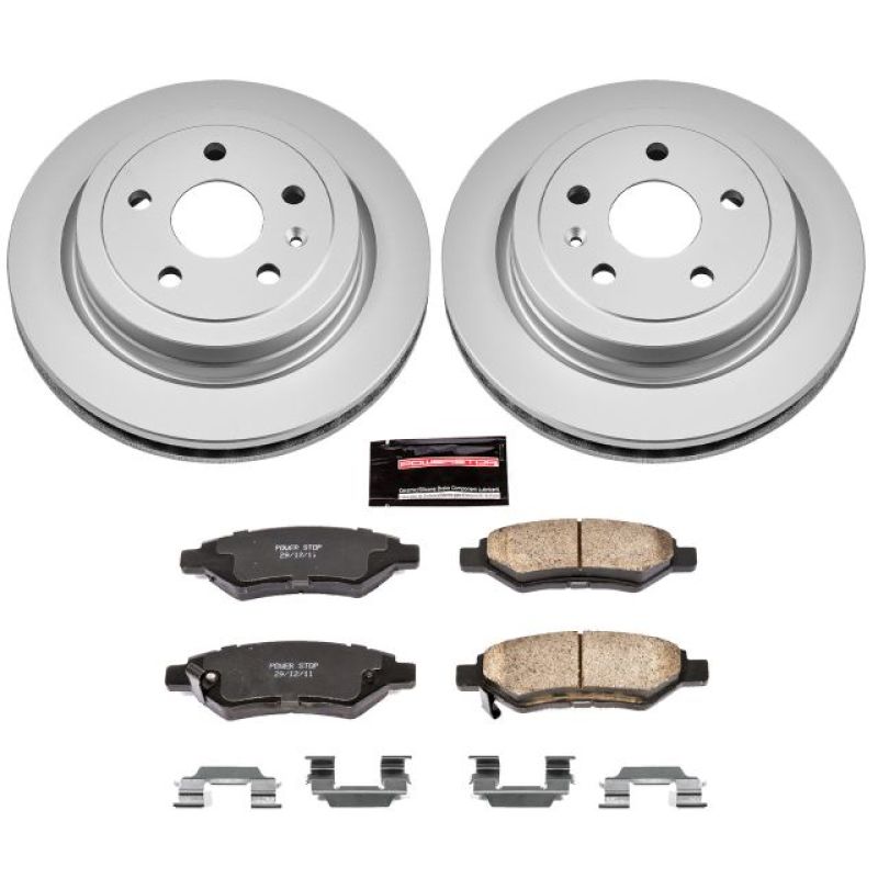 Power Stop 08-14 Cadillac CTS Rear Z17 Evolution Geomet Coated Brake Kit-thumbmail-1