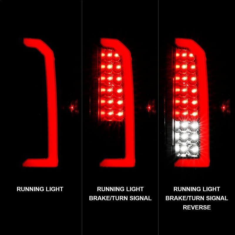 ANZO 15-21 Chevrolet Colorado Full LED Tail Lights w/ Red Lightbar Black Housing Clear Lens-thumbmail-10