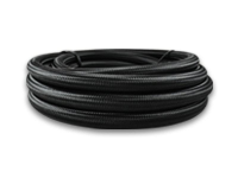 Vibrant -6 AN Black Nylon Braided Flex Hose w/PTFE Liner (150ft Roll)-thumbmail-2
