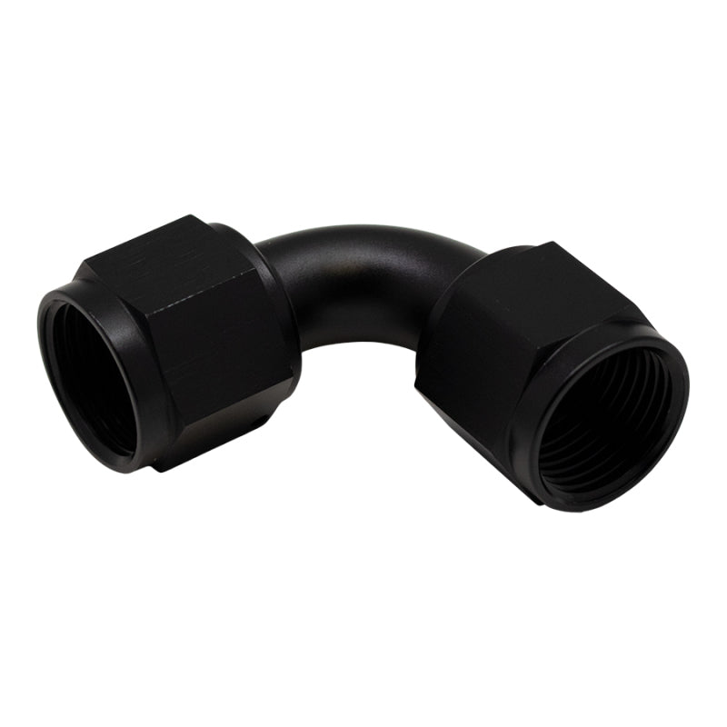 DeatschWerks 10AN Flare Female Swivel 90-Degree to 10AN Flare Female Swivel - Anodized Matte Black-thumbmail-1