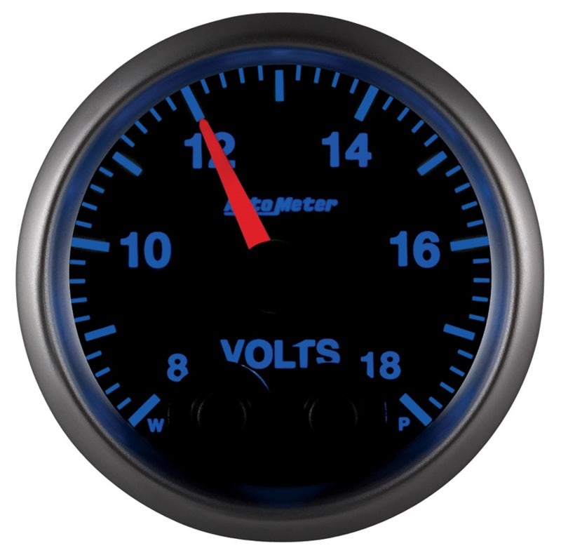 Autometer Elite 52.4mm Peak & Warn w/ Electronic Control 8-18 Volt Voltmeter-thumbmail-5