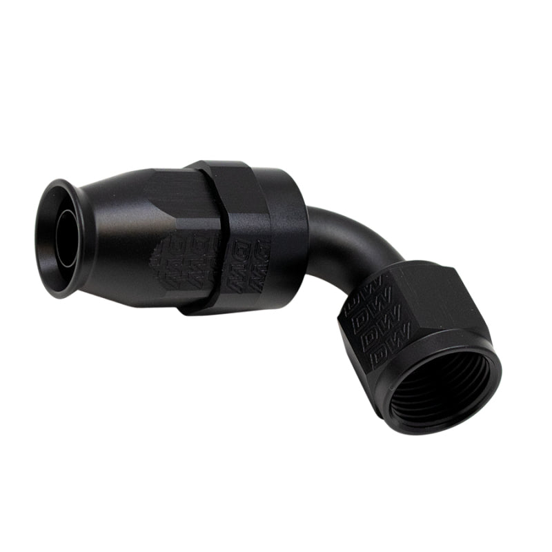 DeatschWerks 8AN Female Swivel 90-Degree Hose End PTFE (Incl 1 Olive Insert) - Anodized Matte Black-thumbmail-2