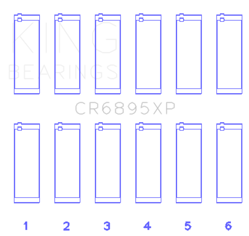 King Ford Ecoboost 3.5L V6 (Size 0.26) Connecting Rod Bearing Set-thumbmail-2