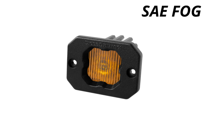 Diode Dynamics Stage Series C1 LED Pod - Yellow SAE Fog Flush ABL Each-thumbmail-3