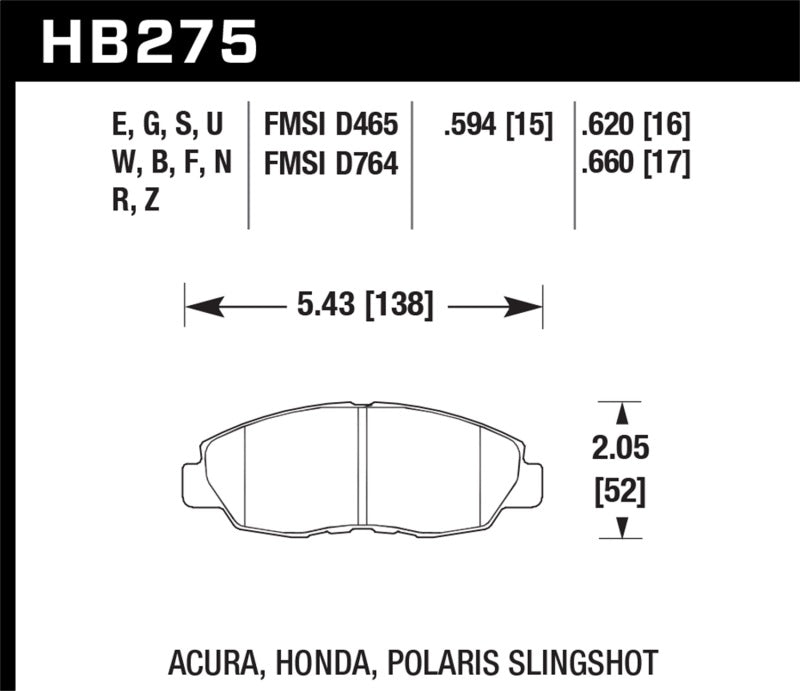 Hawk 96-15 Honda Civic (Coupe/Sedan) DTC-70 Race Front Brake Pads-thumbmail-8