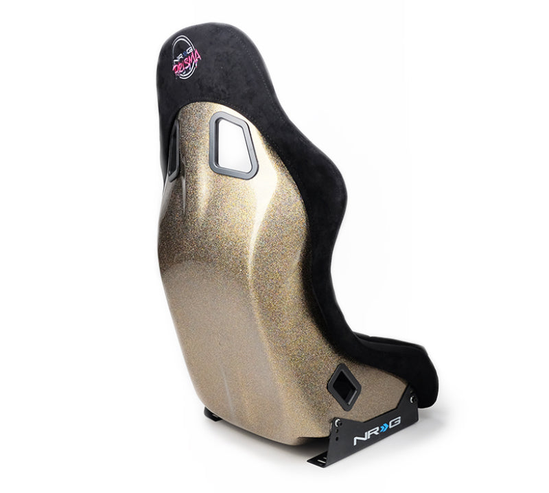 NRG FRP Bucket Seat ULTRA Edition - Medium (Black Alcantara/Gold Glitter Back)-thumbmail-7