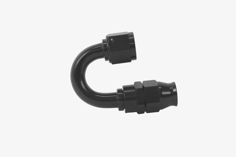 Aeromotive PTFE Hose End - AN-08 - 180 Deg - Black Anodized-thumbmail-1