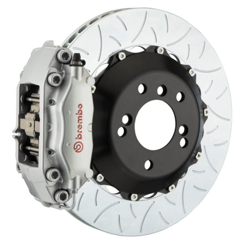 Brembo 08-13 M3 (E90/E92/E93) Rear GT BBK 4 Piston Cast 345x28 2pc Rotor Slotted Type-3-Silver-thumbmail-1