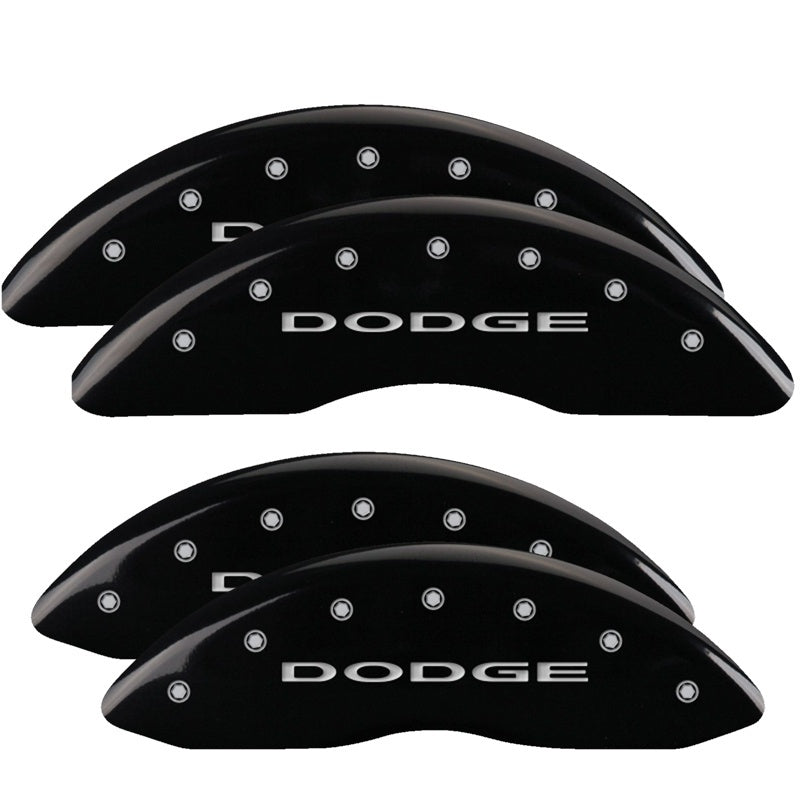 MGP 4 Caliper Covers Engraved Front & Rear With out stripes/Dodge Black finish silver ch-thumbmail-3