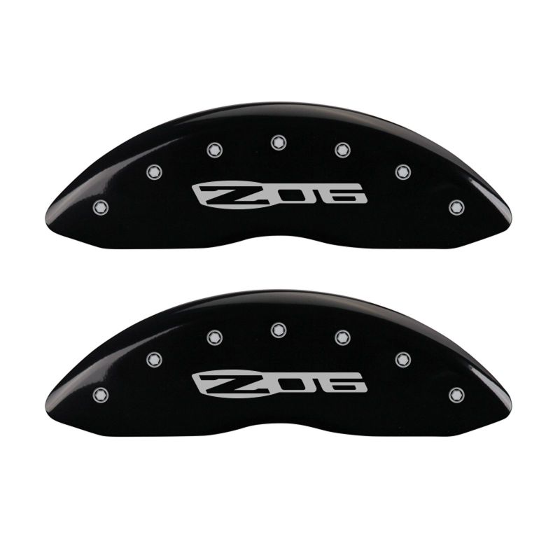 MGP 4 Caliper Covers Engraved Front C6/Corvette Engraved Rear C6/Z06 Black finish silver ch-thumbmail-5