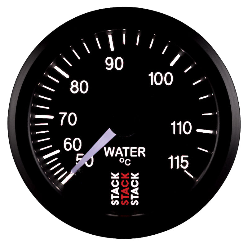 Autometer Stack Instruments 52mm 50-115 Celsius 3/8 BSPT (M) Mechanical Water Temp Gauge - Black-thumbmail-5