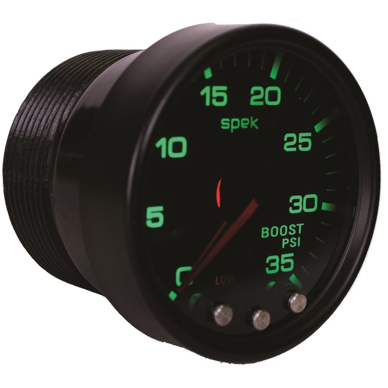 Autometer Spek-Pro Gauge Boost 2 1/16in 35psi Stepper Motor W/Peak & Warn Blacksmoke//Black-thumbmail-3