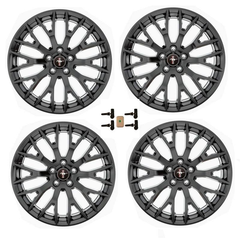 Ford Racing 15-16 Mustang GT 19X9 and 19X9.5 Wheel Set with TPMS Kit - Matte Black-thumbmail-1
