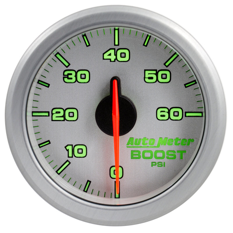 Autometer Airdrive 2-1/6in Boost Gauge 0-60 PSI - Silver-thumbmail-6