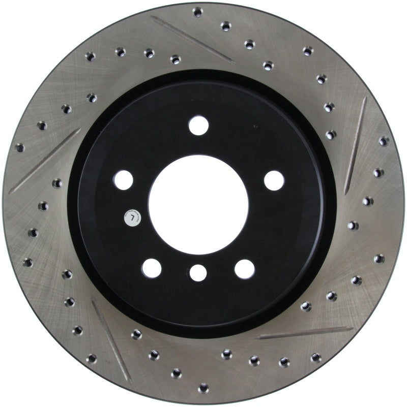 StopTech 06 BMW 330 / 07-09 BMW 335 Slotted & Drilled Left Rear Rotor-thumbmail-11