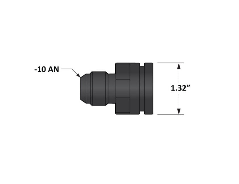 Fleece Performance Universal Billet Aluminum Adapter Fitting -10AN Male to 1.325in O-Ring Bore-thumbmail-3