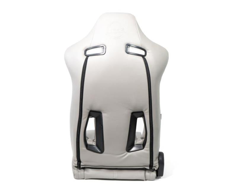 NRG Reclinable Sport Seats (Pair) The Arrow Grey Vinyl w/ Pressed NRG logo w/ Grey Stitch-thumbmail-3