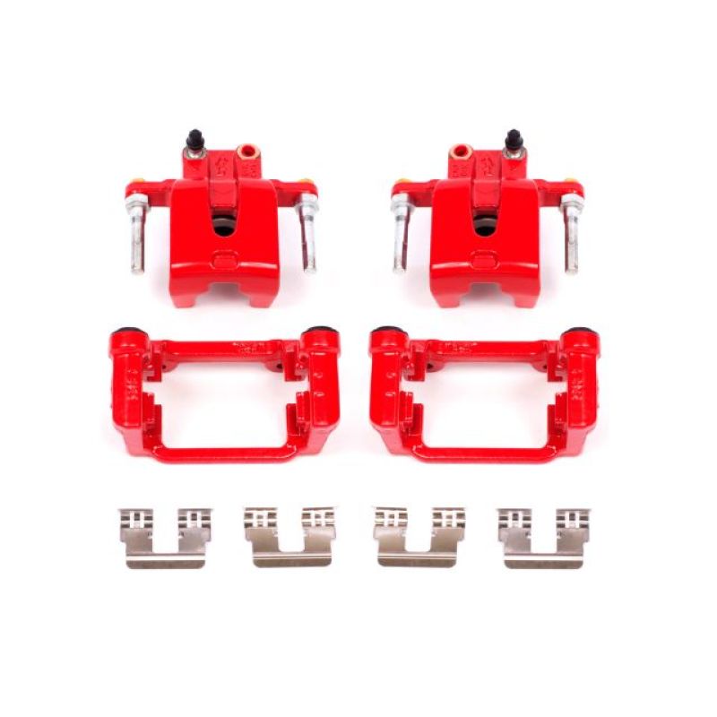 Power Stop 05-19 Chrysler 300 Rear Red Calipers w/Brackets - Pair-thumbmail-1