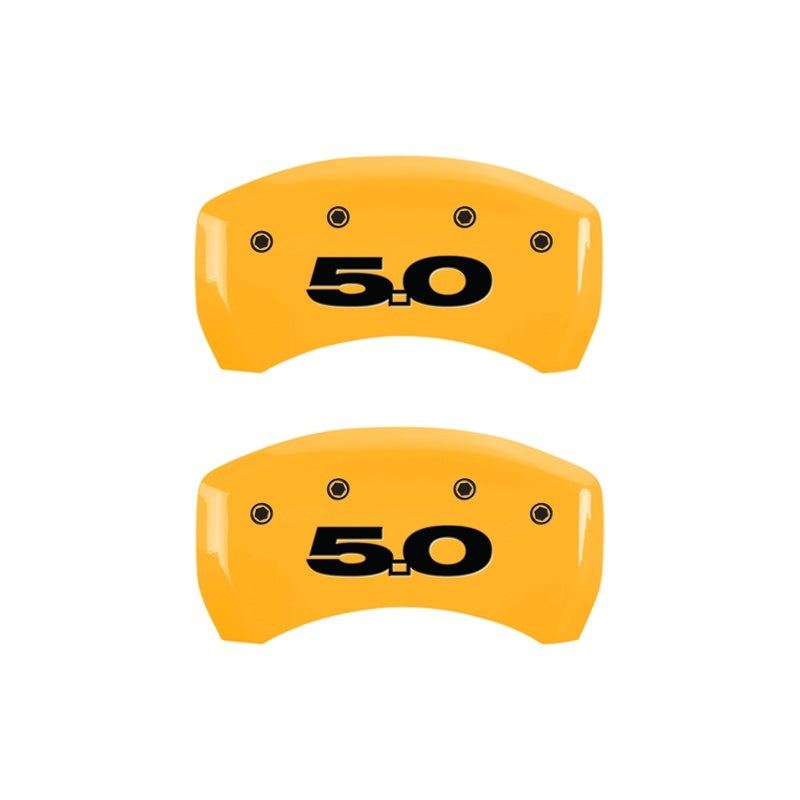 MGP Rear set 2 Caliper Covers Engraved Rear 50 Yellow finish black ch-thumbmail-2