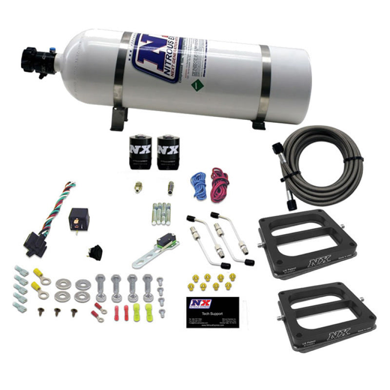Nitrous Express Dual/Dominator/Gasoline Nitrous Kit (50-300HP) w/15lb Bottle-thumbmail-2