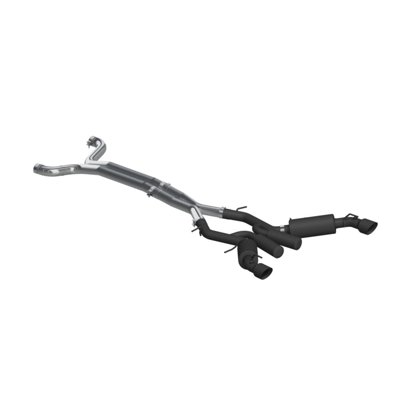 MBRP 16-19 Chevrolet Camaro SS 6 Speed 3in Dual Cat Back w/ 4.5in OD Tips - Black (Non NPP Models)-thumbmail-2