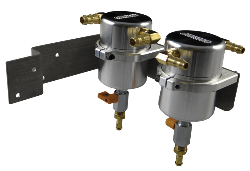 Moroso 08-14 Subaru STi (w/Top Mount Intercooler) Air/Oil Separator Catch Can - Billet Aluminum-thumbmail-1