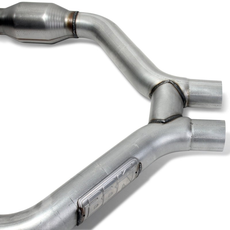 BBK 2015-16 Mustang V6 Short Mid H Pipe With Converters (To Be Used With 1642 Series Headers)-thumbmail-11