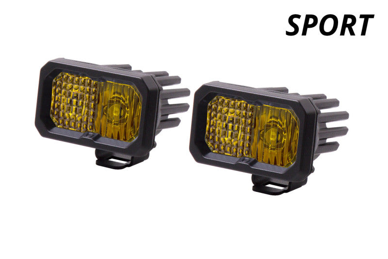 Diode Dynamics Stage Series 2 In LED Pod Sport - Yellow Combo Standard ABL (Pair)-thumbmail-5
