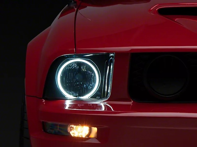 Raxiom 05-09 Ford Mustang GT V6 Axial Series CCFL Halo Projector Headlight- Blk Housing (Smkd Lens)-thumbmail-1
