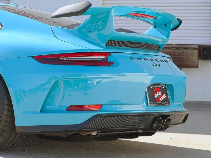 aFe 14-16 Porsche 911 GT3 991.1 H6 3.8L MACH Force-Xp 304 SS Cat-Back Exhaust System w/ Carbon Tips-thumbmail-2