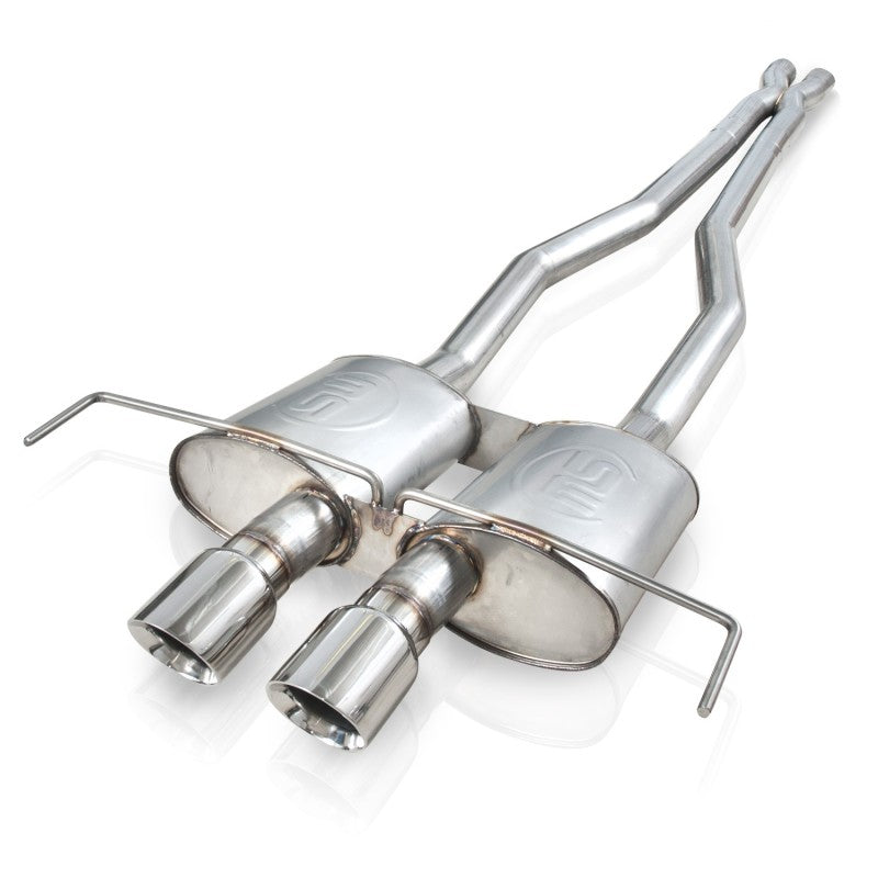 Stainless Works 2009-15 Cadillac CTS-V Coupe 3in Catback System X-Pipe Turbo Mufflers 4in Tips-thumbmail-1