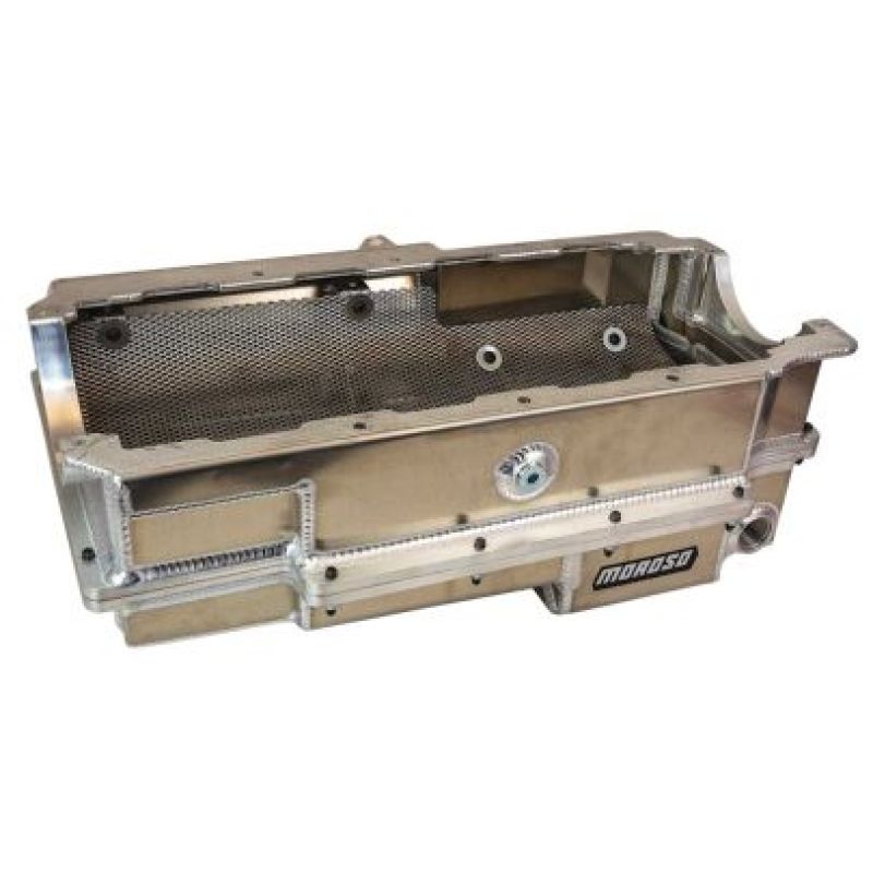 Moroso Brodix 5.00in Bore Space BBC 2 Piece -16AN External Wet Sump Aluminum Oil Pan-thumbmail-1