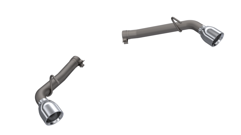 QTP 14-15 Chevrolet Camaro SS 6.2L 304SS Eliminator Muffler Delete Axle Back Exhaust w/4.5in Tips-thumbmail-3
