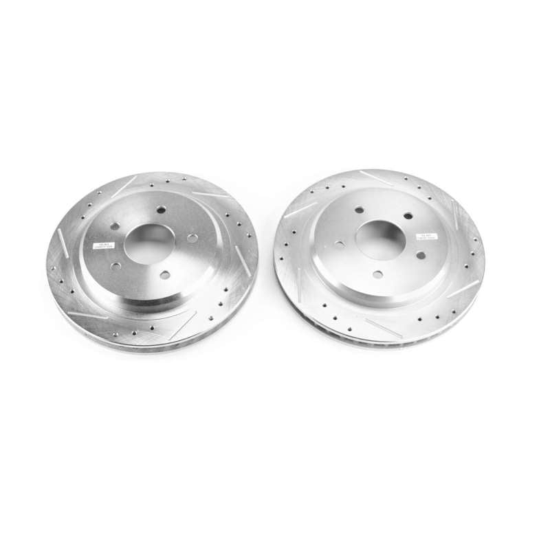 Power Stop 04-09 Cadillac XLR Rear Evolution Drilled & Slotted Rotors - Pair-thumbmail-2