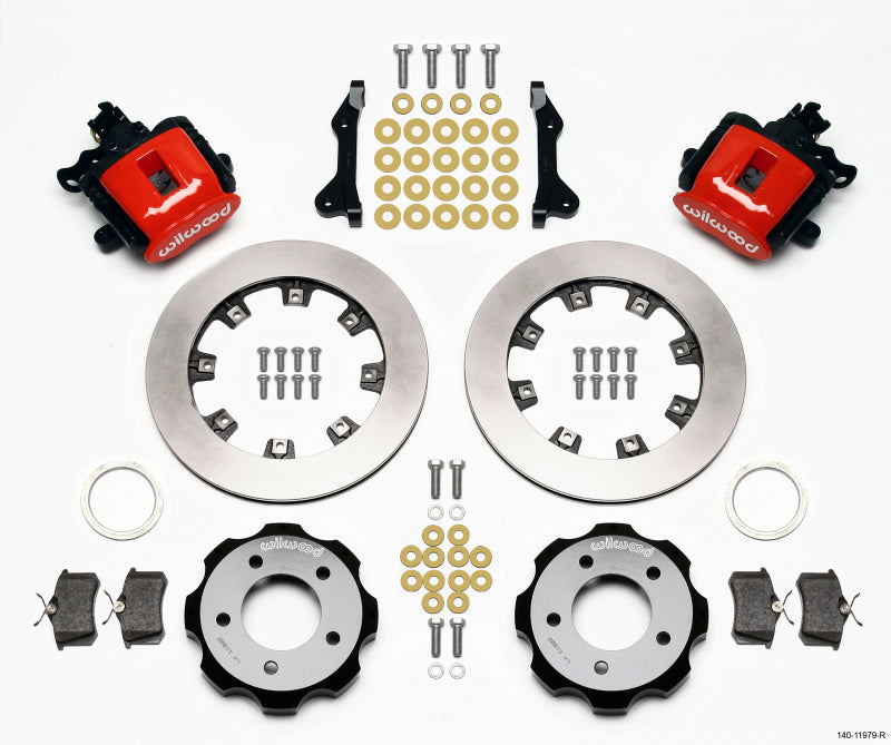 Wilwood Combination Parking Brake Rear Kit 12.19in Red 2006-Up Civic / CRZ-thumbmail-1