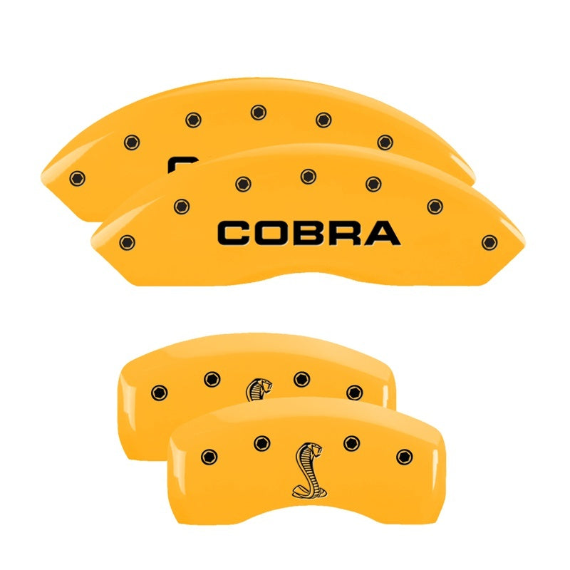MGP Rear set 2 Caliper Covers Engraved Rear Tiffany Snake Yellow finish black ch-thumbmail-2