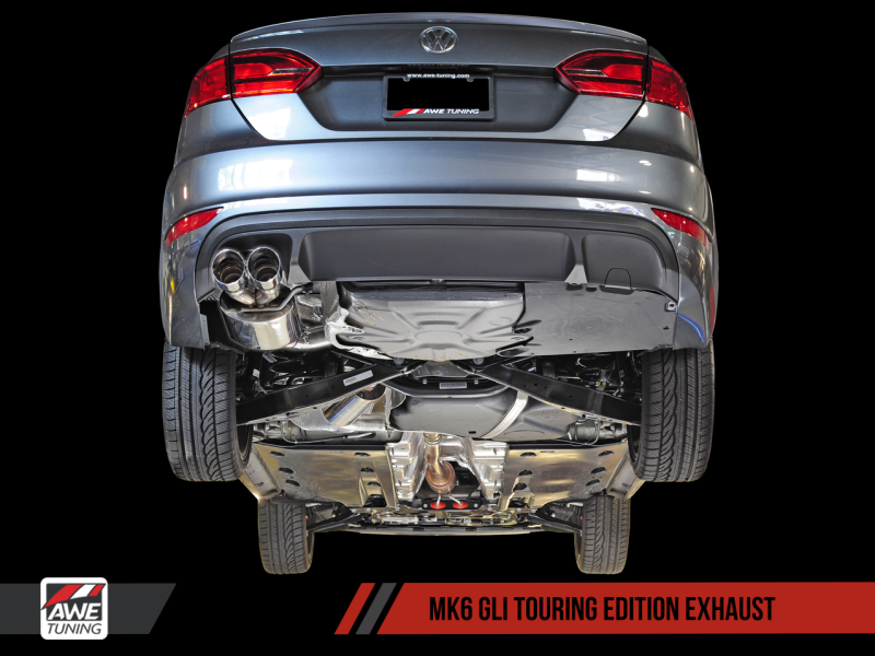AWE Tuning Mk6 GLI 2.0T - Mk6 Jetta 1.8T Touring Edition Exhaust - Diamond Black Tips-thumbmail-3