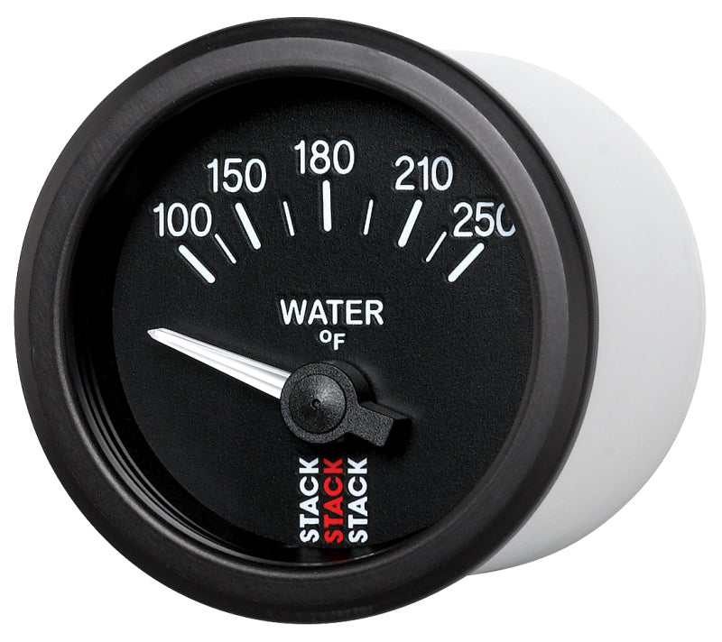 Autometer Stack 52mm 100-250 Deg F 1/8in NPTF Electric Water Temp Gauge - Black-thumbmail-3