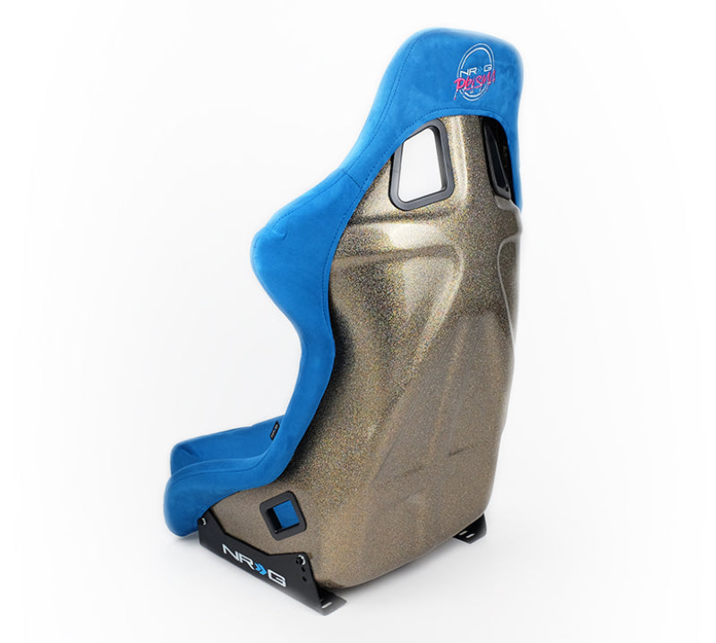 NRG FRP Bucket Seat ULTRA Edition - Large (Blue Alcantara/Gold Glitter Back)-thumbmail-8
