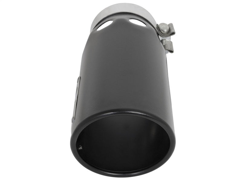 aFe Power Intercooled Tip Stainless Steel - Black 4in In x 5in Out x 12in L Bolt-On-thumbmail-4