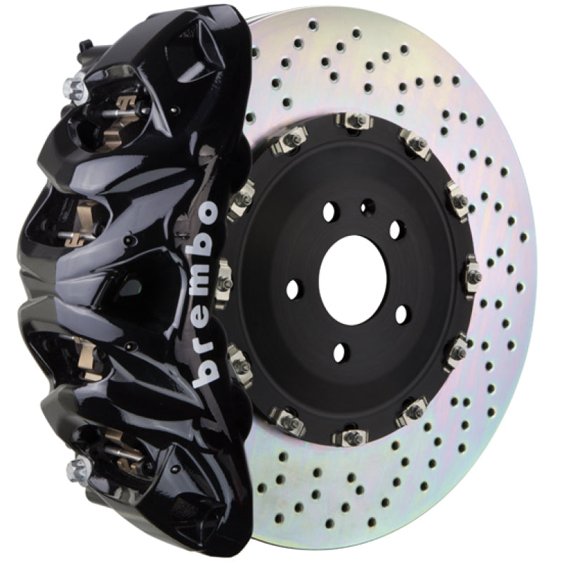 Brembo 05-13 Range Rover Sport Fr GT BBK 8Pis Cast 412x38 2pc Rotor Drilled-Black-thumbmail-1
