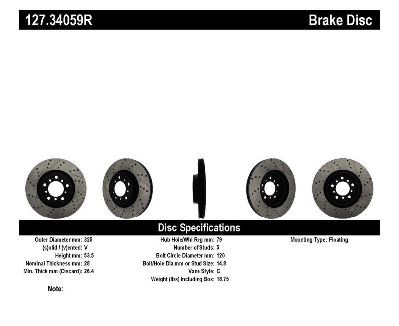 StopTech Slotted & Drilled Sport Brake Rotor-thumbmail-2