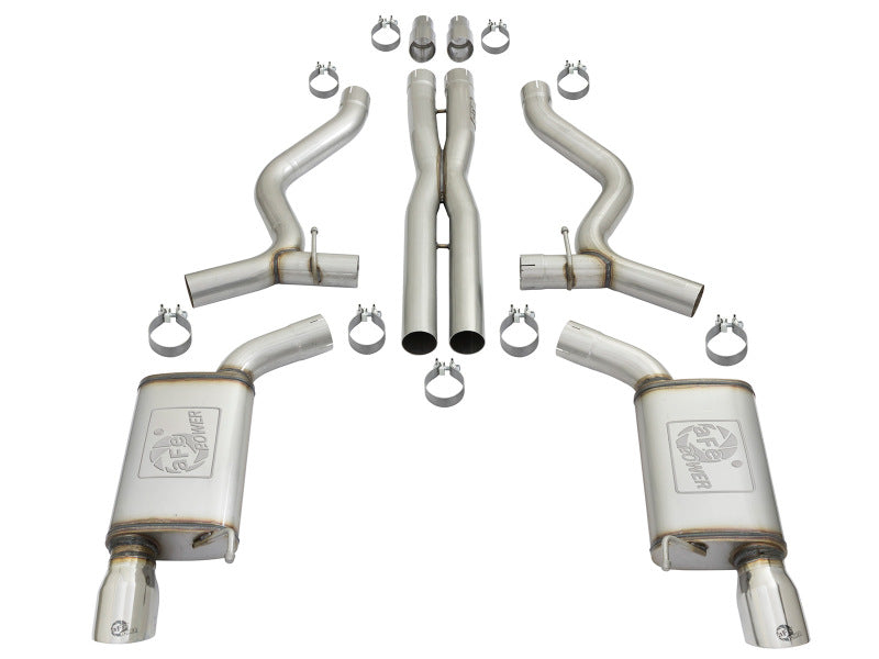 aFe MACHForce XP 3in 304 SS Cat-Back Exhausts w/ Polished Tips 15-17 Ford Mustang GT V8-5.0L/V6-3.7L-thumbmail-8